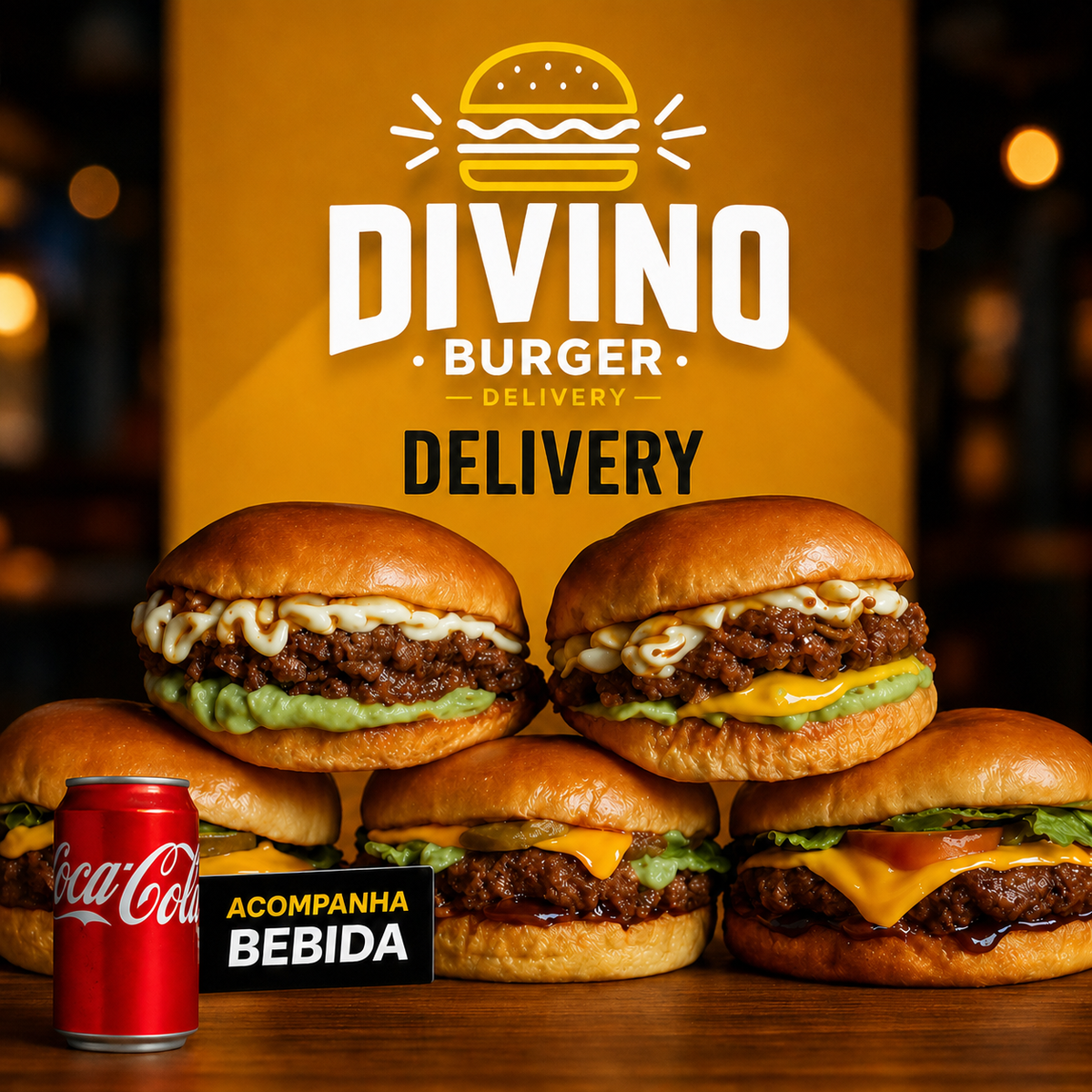 COMBO Família 5 Lanches + 5X Coca-Cola + 5X Fritas